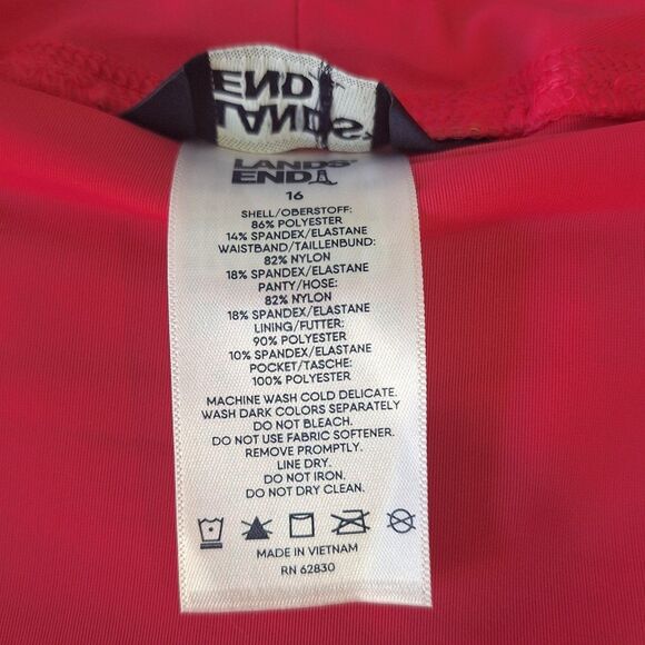 Lands' End Quick Dry Swim 5" Built in Panty Elastic Waist Swim Shorts Women's - Picture 3 of 10